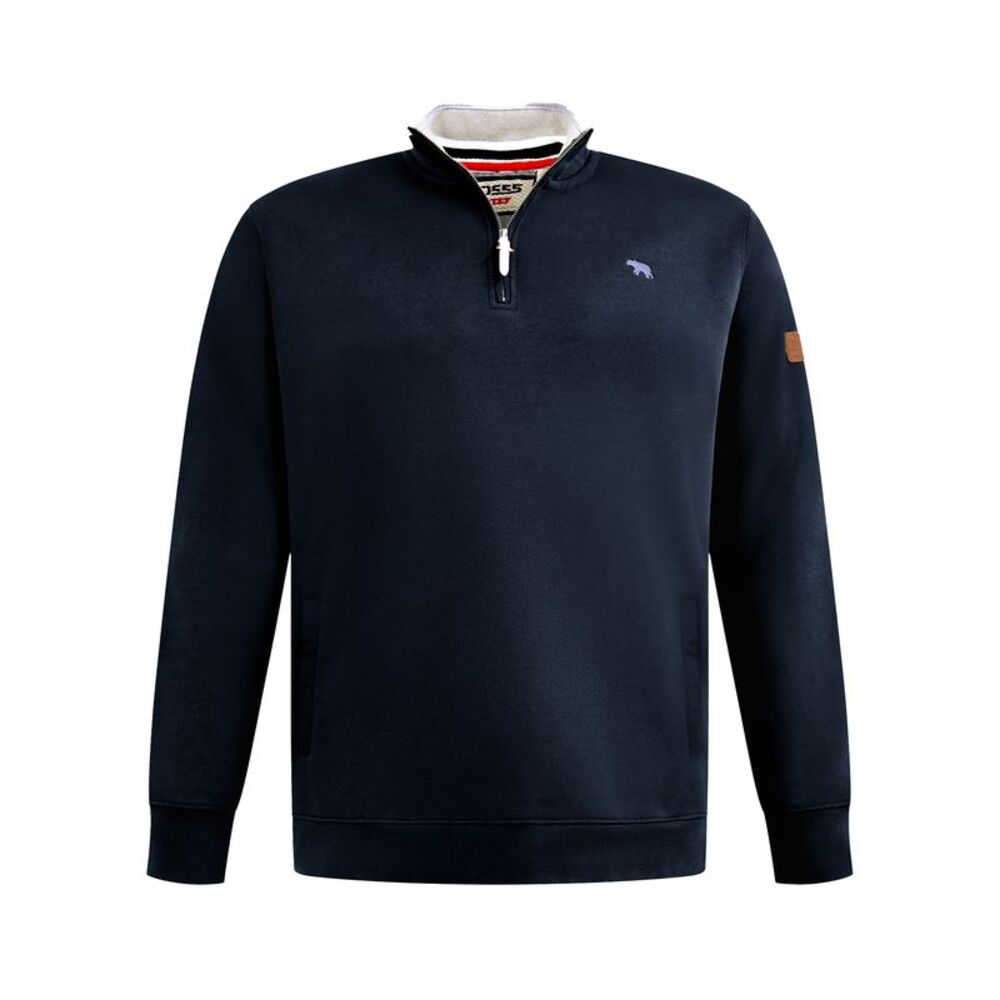 Duke Mens D555 Russel Embroidered Logo Fleece Kingsize Sweatshirt / Navy